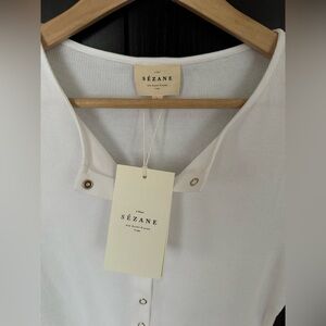 Sézane Nicolas T-Shirt, Ecru, L, NWT